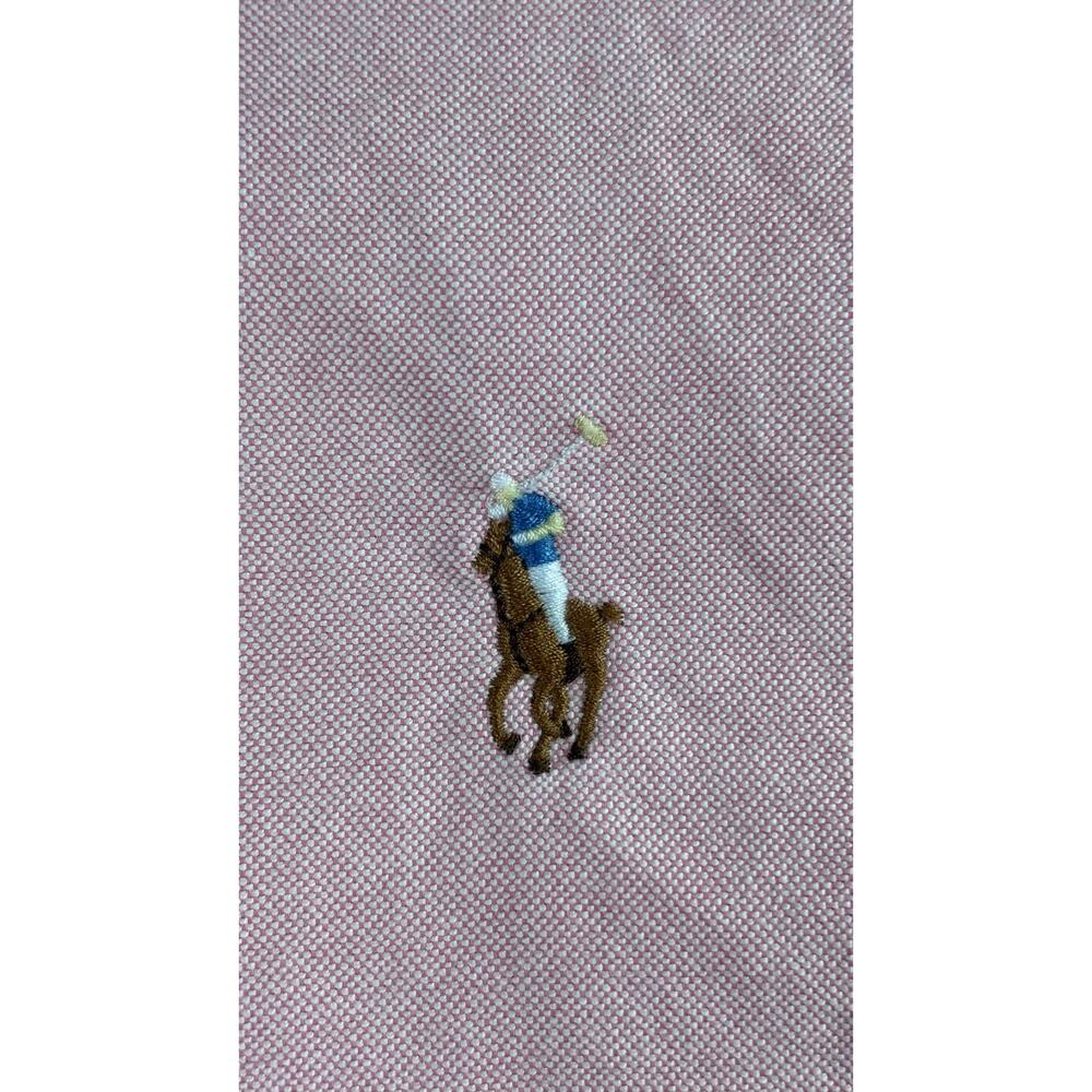 Polo Ralph Lauren Men's Sz LG Classic Button Down Polo Pink with Pony - Picture 4 of 14